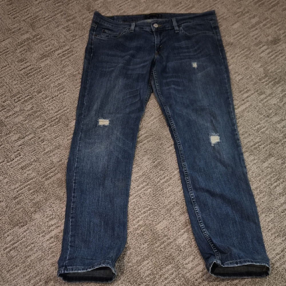Levi's Distressed Dark Blue Jeans